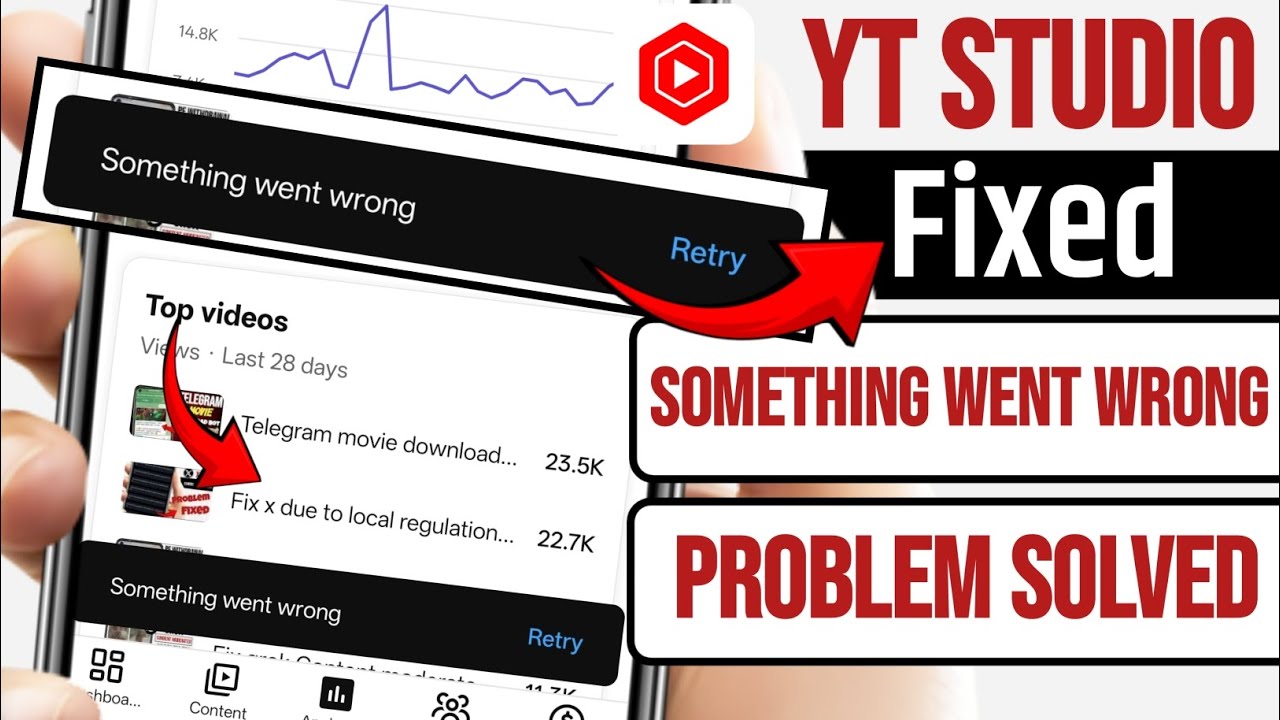 YouTube Studio Something Went Wrong Problem | Something Went Wrong Problem yt studio fix