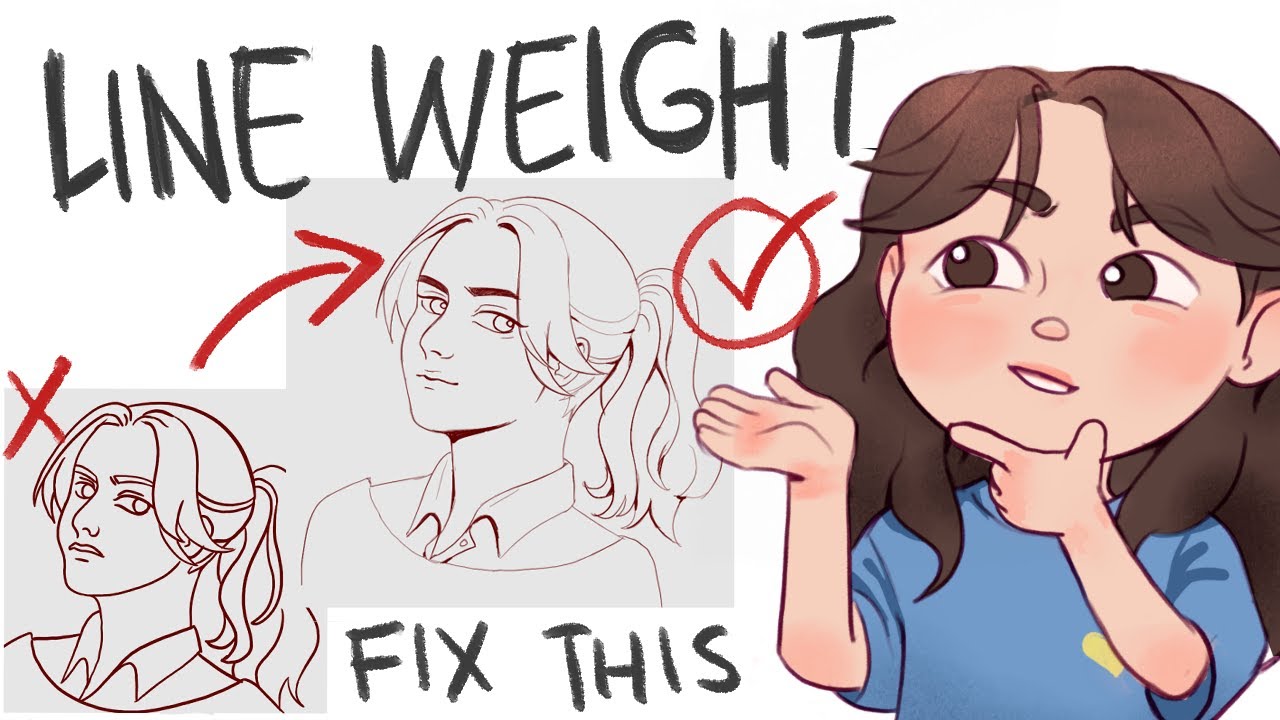 Stop drawing flat line art | Line weight tutorial