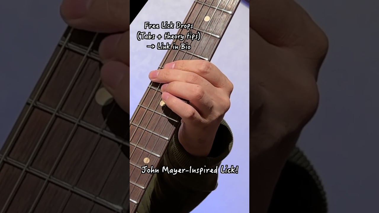 John Mayer-Inspired Blues Lick | Get the latest Free Lick Drop with TAB + theory.