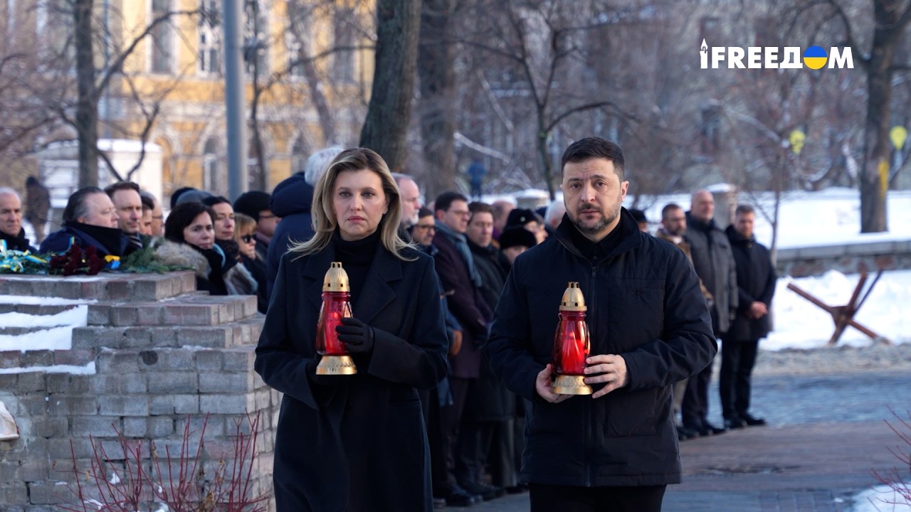 В ЭТИ МИНУТЫ! Чета Зеленских почтила память погибших участников Революции Достоинства