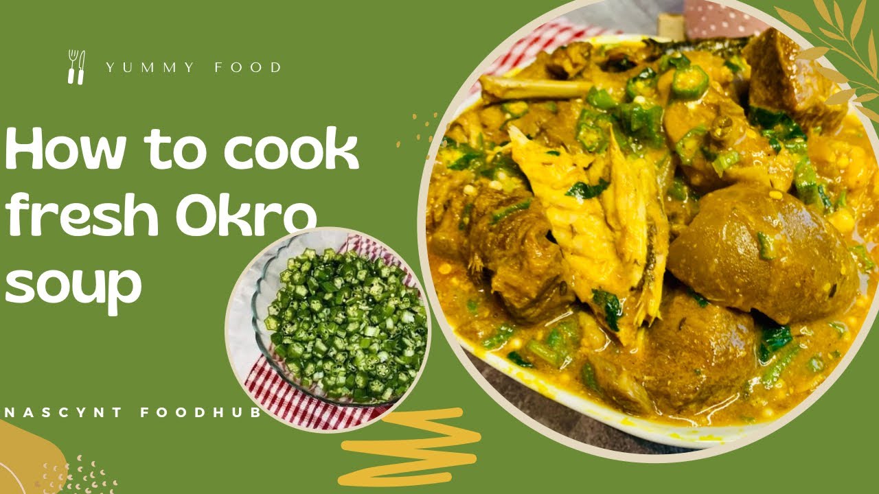 How to make Slimy Fresh Okro/Okra soup with Seafood