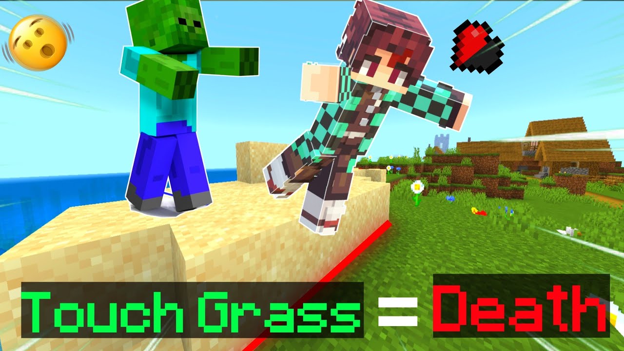 Minecraft, But If I Touch GRASS I Die... 🤧