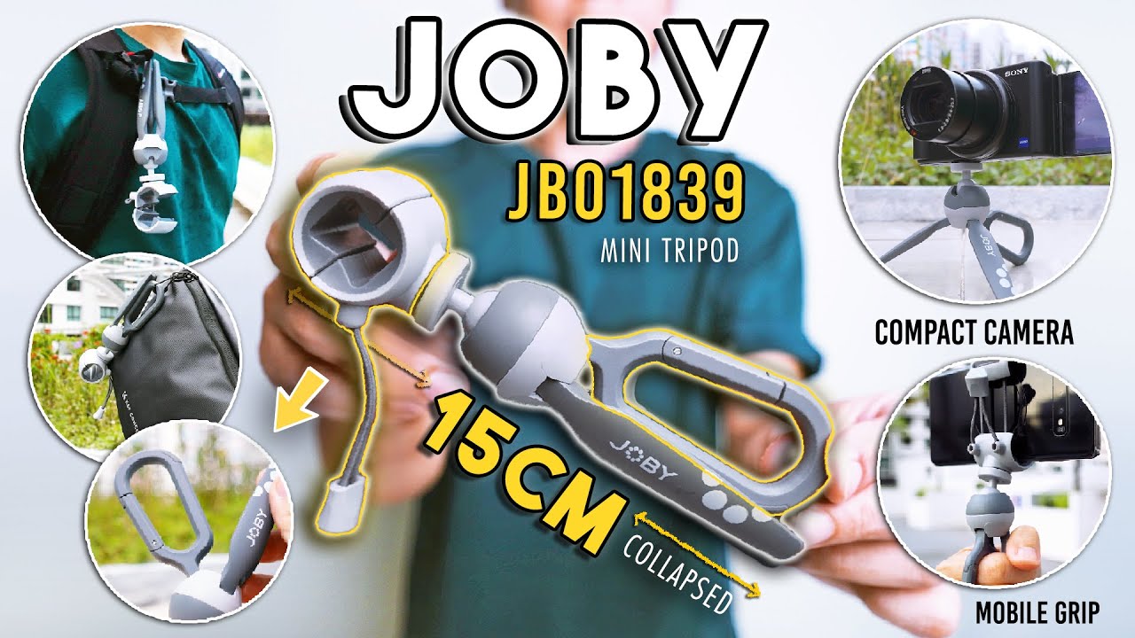 Joby Carabiner HandyPod | 15CM Mobile & Camera Mini Tripod | JB01839