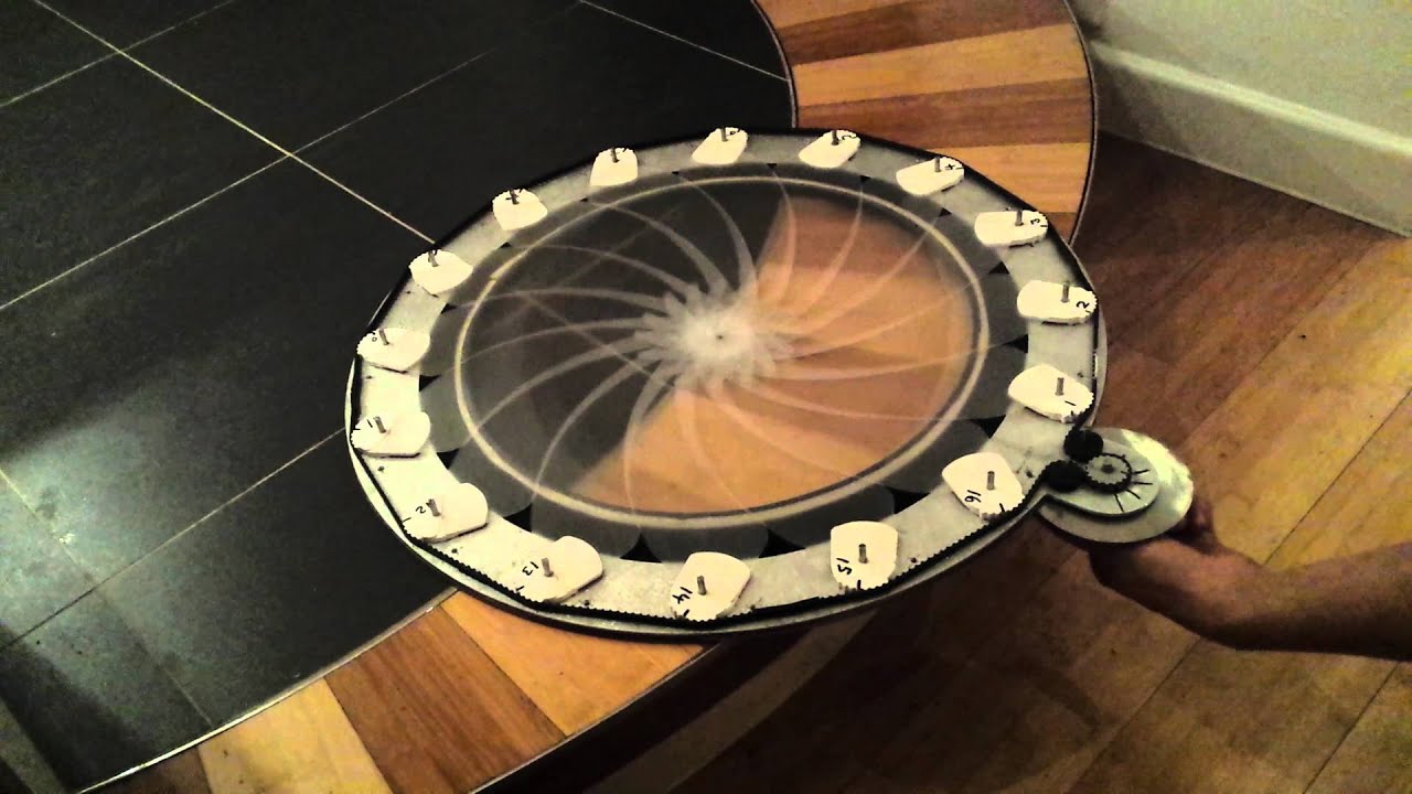 Mechanical iris window shade dismantled.