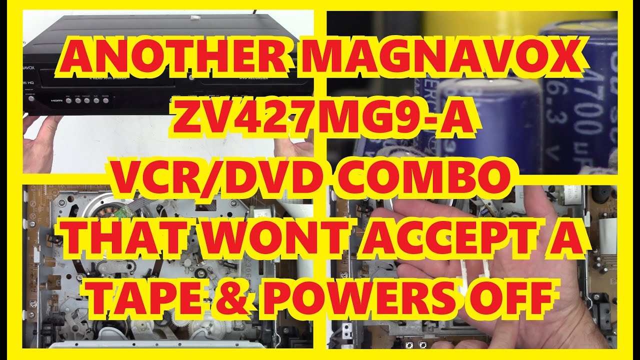 ANOTHER MAGNAVOX DVD-VCR REPAIR ZV427MG9 A WONT TAKE A TAPE & SHUTS OFF