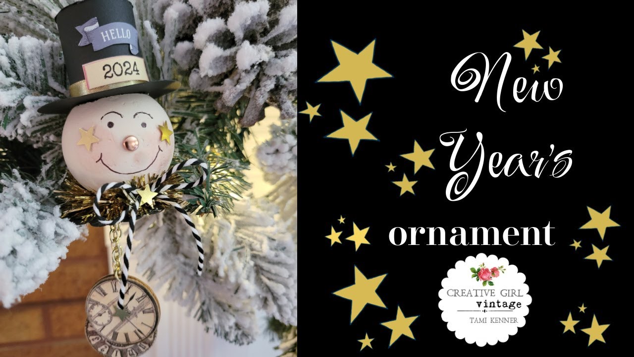 HOW TO MAKE A NEW YEARS ORNAMENT for your Christmas tree or Hostess gift #holidaycrafts