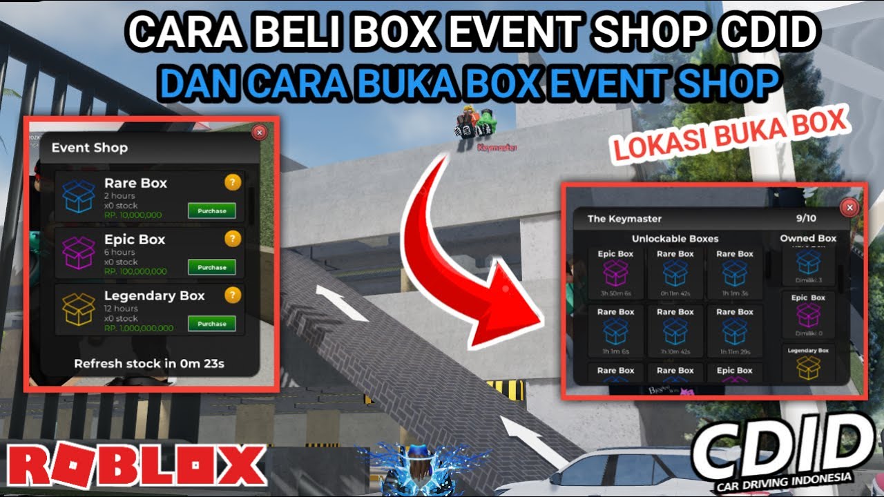 Tutor Beli Box Event Shop CDID HUT 80 Dan Cara Buka Boxnya| Roblox Car Driving Indonesia