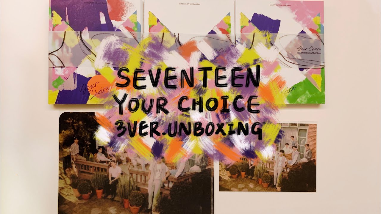 SEVENTEEN UNBOXING開箱｜居然少了小卡！？SEVENTEEN YOUR CHOICE 迷你八輯全版本開箱！