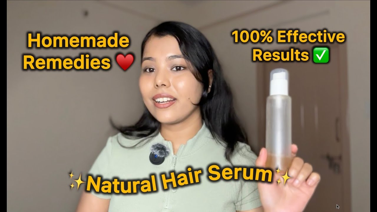 I Made My Own Hair Growth Serum at Home 😍 | 5 Natural Ingredients for Thick & Long Hair