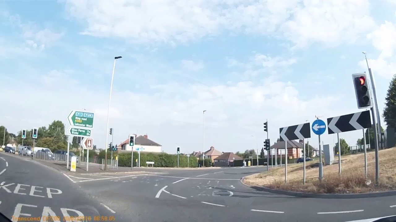 Practical driving test route, ADI 2 (ADI2) Wigston, Leicester, 09:45 20/07/18
