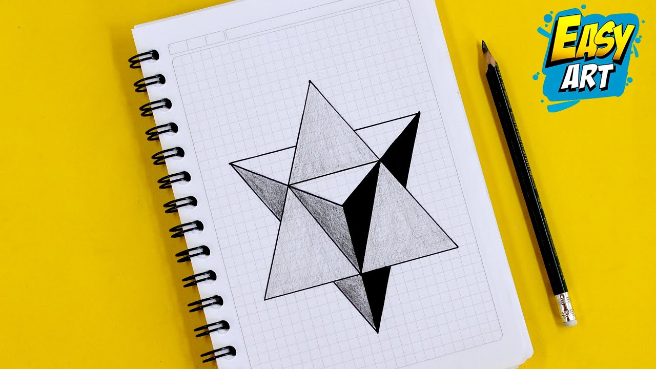 DIBUJOS 3D ✅ Como Dibujar una ESTRELLA en 3D Facil 🔴 How to Draw a STAR  in 3D - Easy Drawing