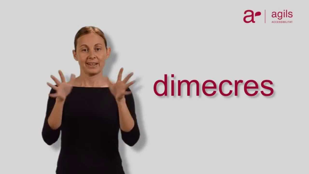 VIDEO CURS LLENGUA DE SIGNES: Els dies de la setmana i els mesos de l'any - Vocabulari en LSC Nº1
