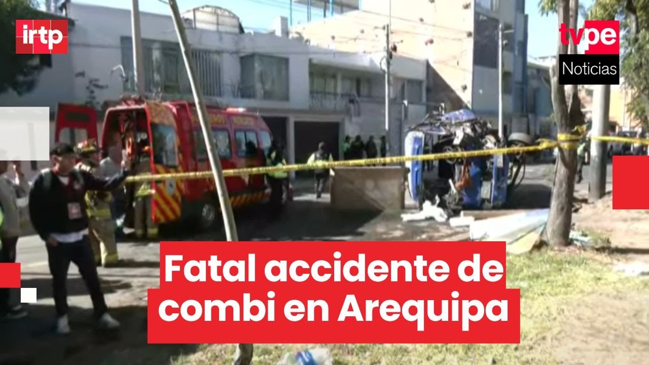 Arequipa: despiste de combi deja una fallecida y más de 20 heridos