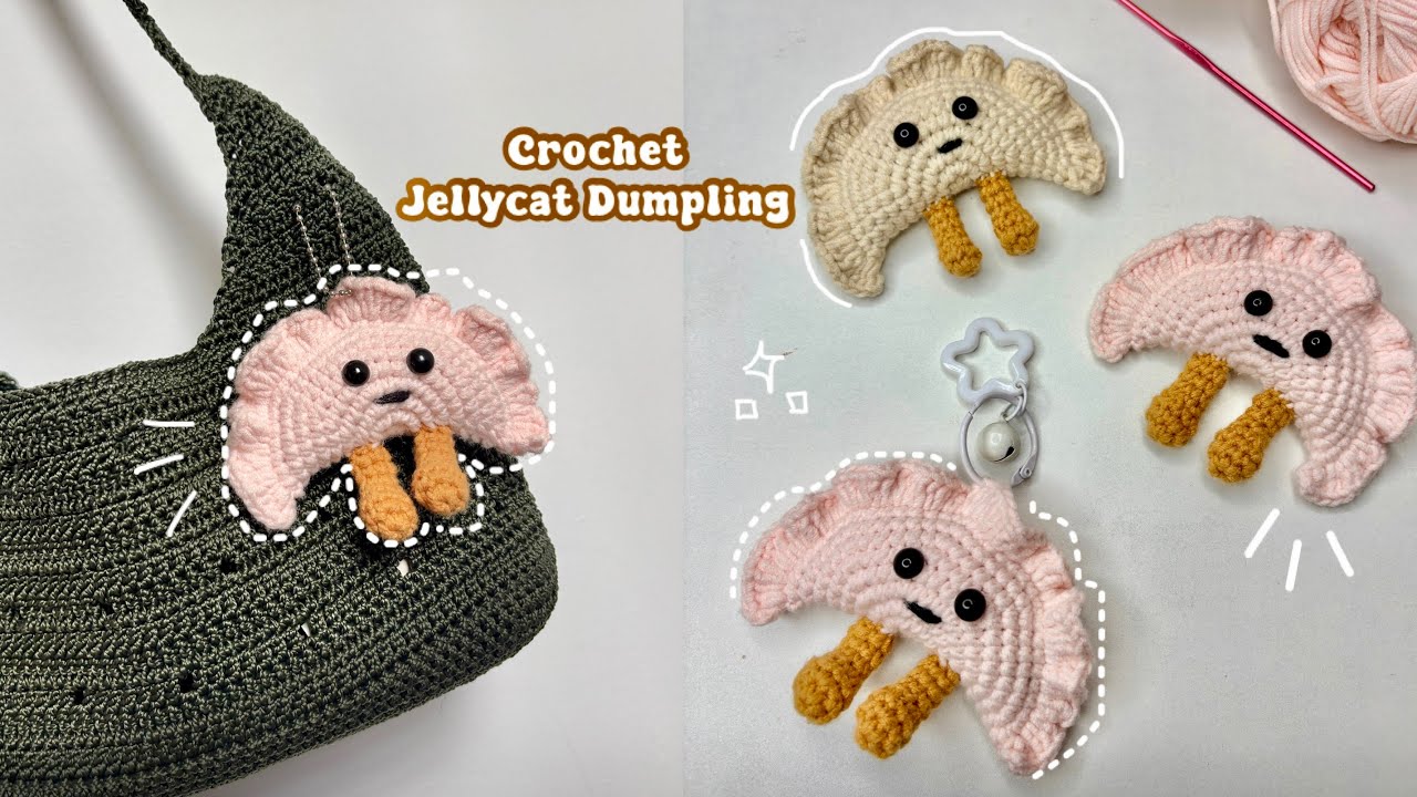 How To Crochet Jellycat Dumpling Tutorial | Crochet Amigurumi Dumpling Keychain DIY
