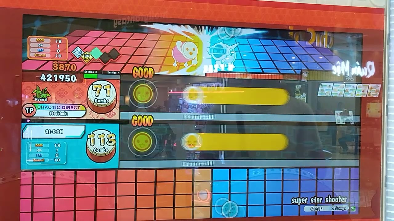 Taiko no Tatsujin(太鼓の達人)-super star shooter Normal(AI Battle)