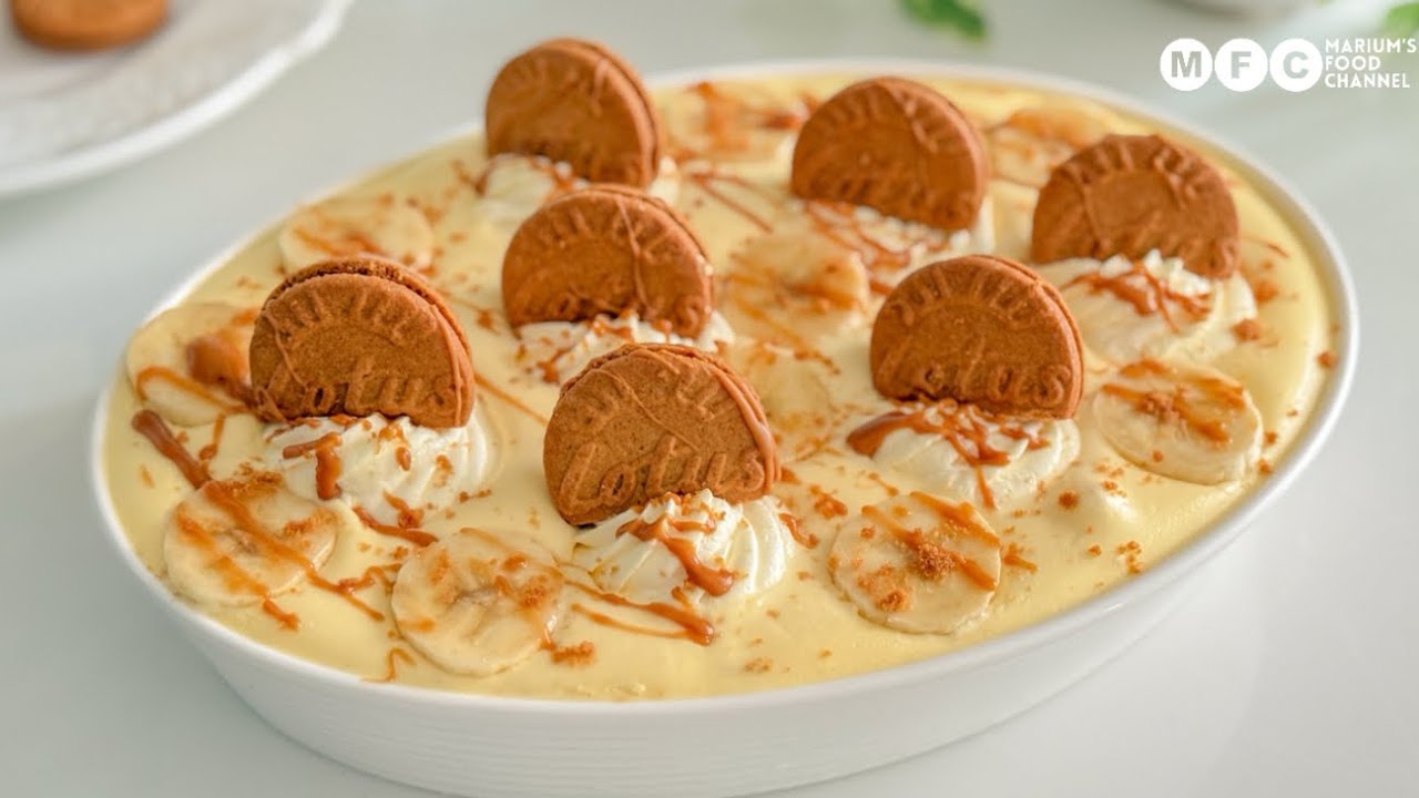 Easy Biscoff Banana Pudding | No-Bake Dessert