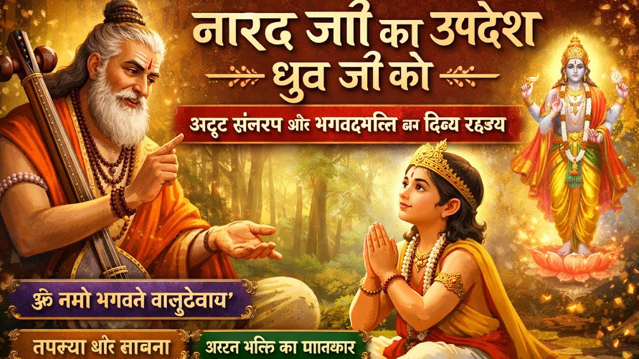 नारद जी का दिव्य उपदेश ध्रुव जी को अटूट संकल्प नन्हे बालक का भगवत भक्ति का दिव्य रहस्य 