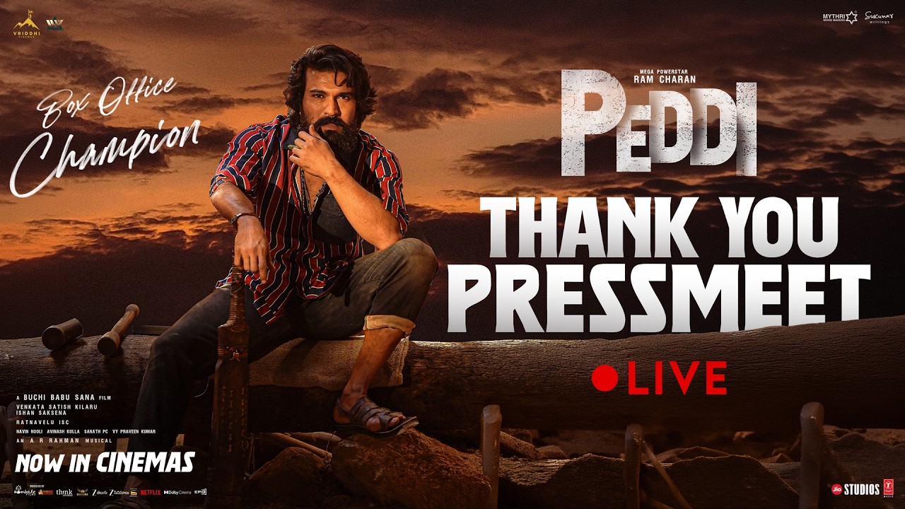 Peddi Thank You Press Meet LIVE | Ram Charan | Buchi Babu Sana | Janhvi Kapoor | AR Rahman