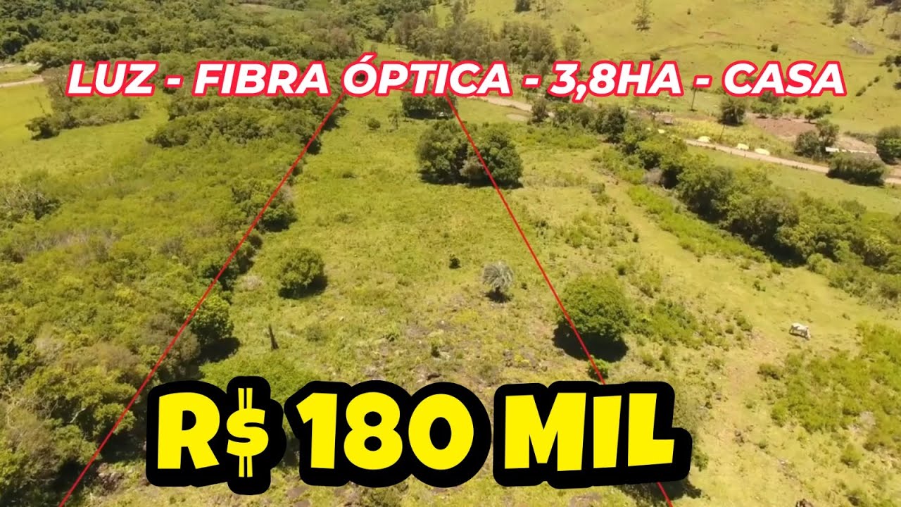 123608 CHÁCARA EM SANTO ANT DA PATRULHA 3,8HA ESCRIT CASA NOVA LUZ ÁGUA ENCAN FIBRA ÓTICA R$ 180 MIL