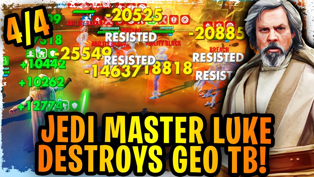 Jedi Master Luke Destroys Geonosis TB Republic Offensive! Easy 4/4 No Ultimate and Only 2 Zetas!
