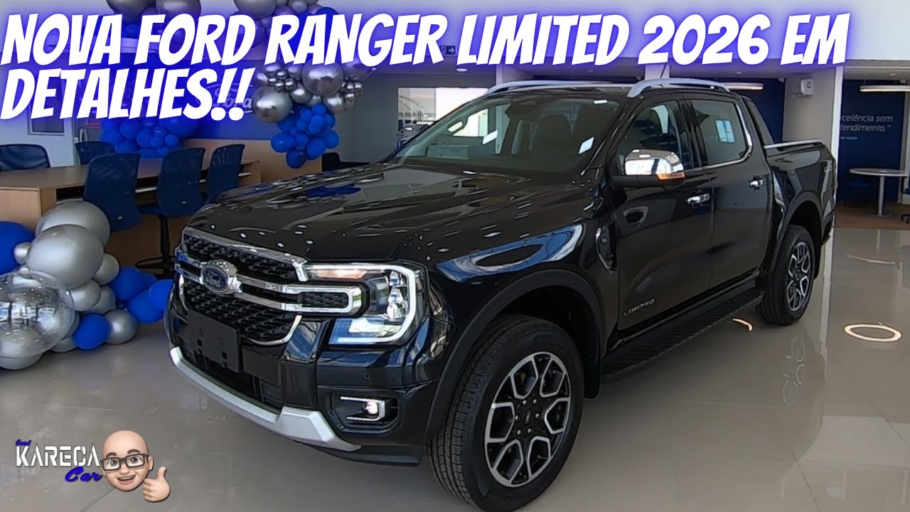 NOVA FORD RANGER LIMITED+PACOTES 2026 EM DETALHES!!