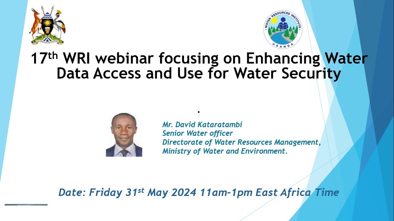 17th Webinar on Enhancing Water Data Access and Use for Water Security