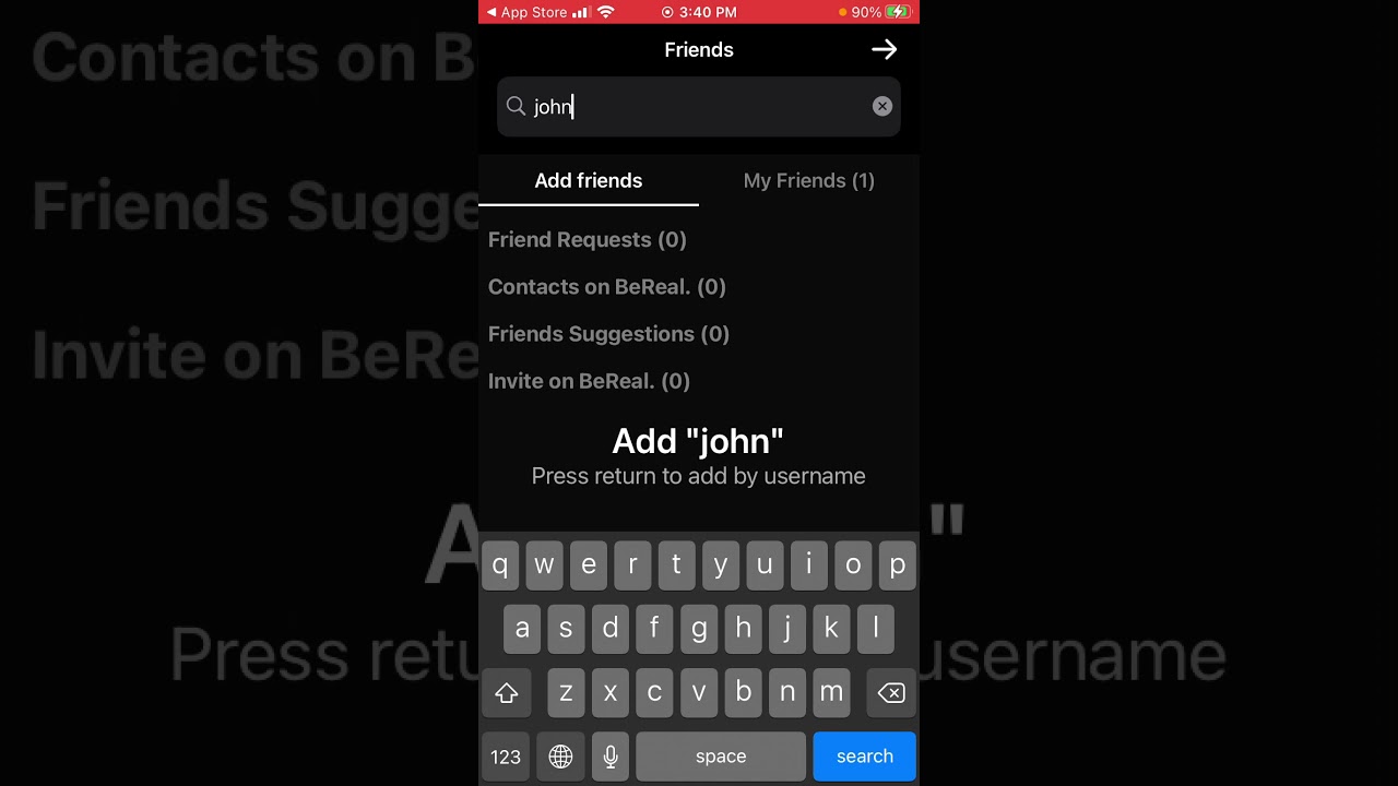 How to ADD FRIENDS in BeReal app?