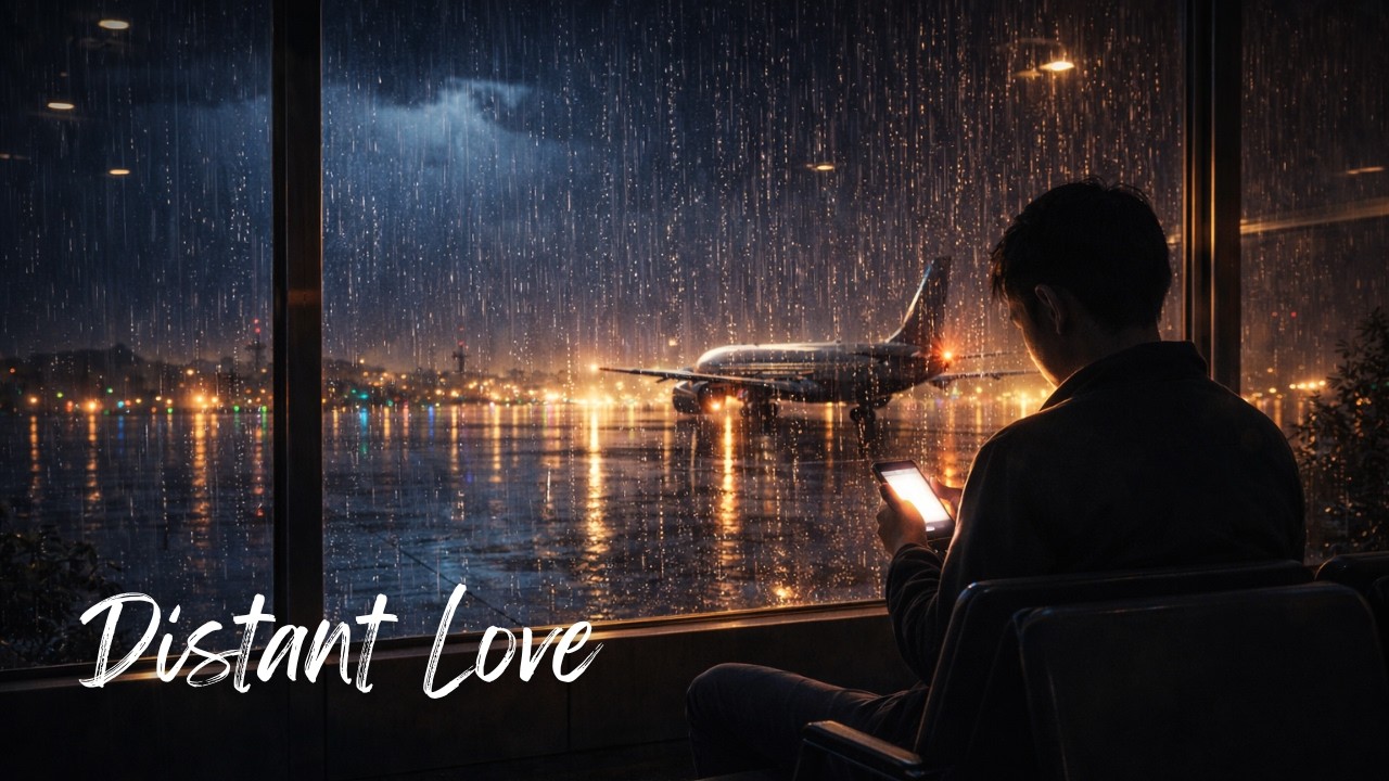 Distant Love - Rainy Airport Night Lofi for Missing Someone