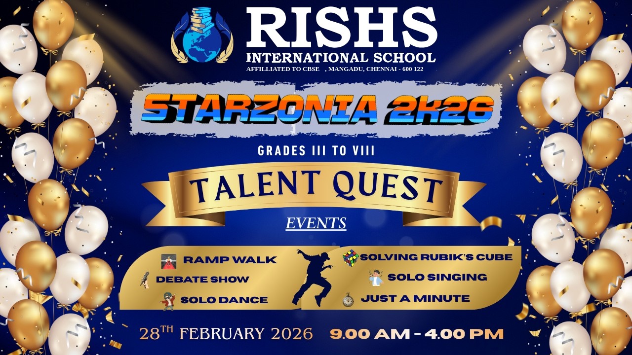 STARZONIA 2K26 | Talent Quest 2026 | Live from RISHS International School | Feb 28 2026 | Chennai