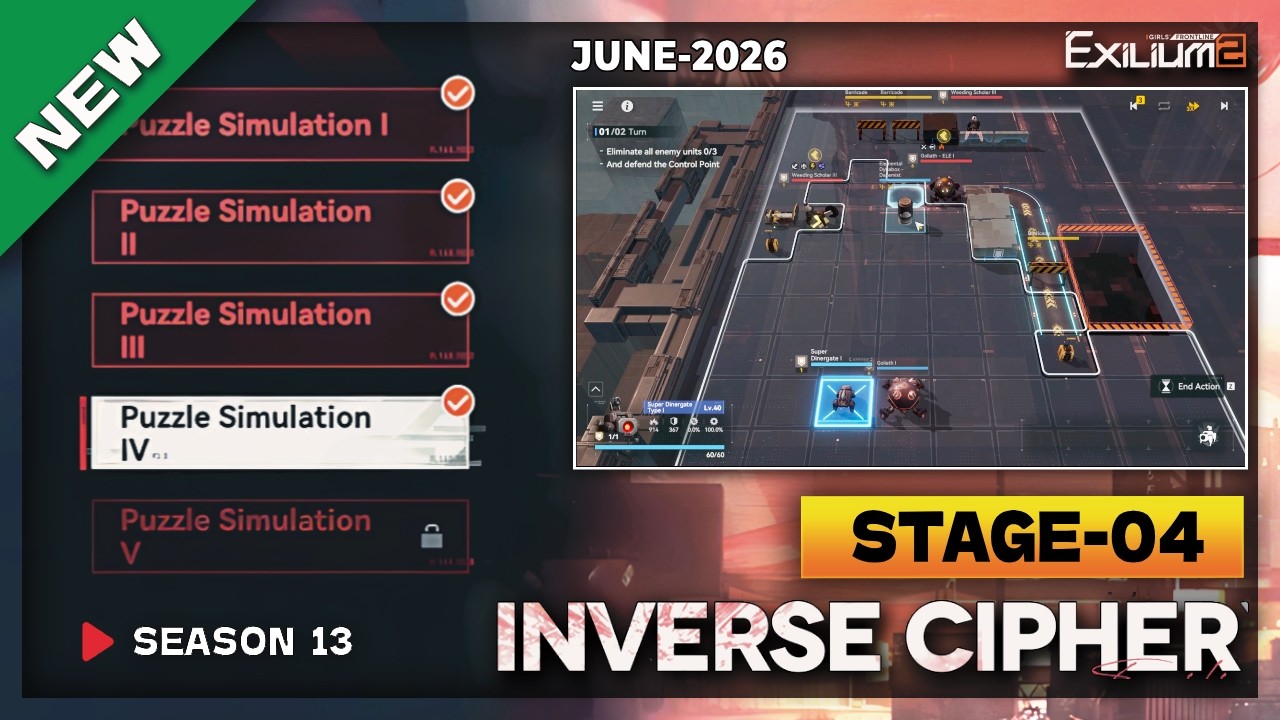 *NEW* INVERSE CYPHER SEASON 13 STAGE-4 (PP-1-4) SOLUTION | JUNE 2026 [GIRLS FRONTLINE 2: EXILIUM]