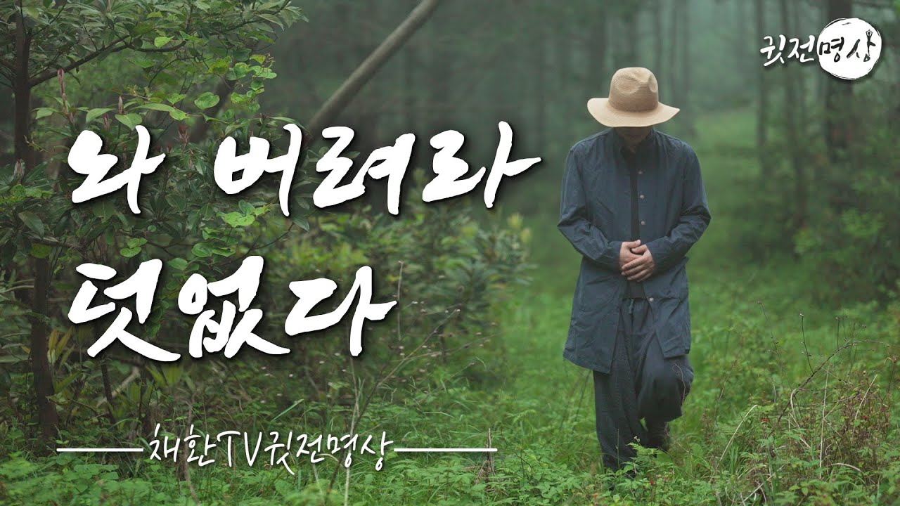 ☯ 나이들수록 추하게 늙지 않겠다✔️그 누구처럼 살려고 애쓰지 않겟다✔️ 인생의 의미를 너무 크게 부여하지 말자✔️ 놔 버려라. 덧없다 / 명상의 말씀 명상의 시간