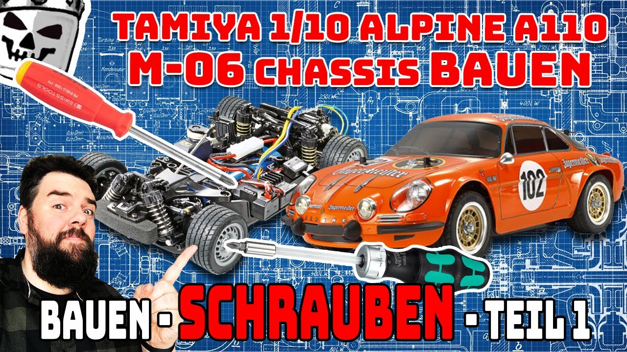 Tamiya M-06 Chassis Bauen Schritt für Schritt Renault Alpine A110 Jägermeister für Anfänger