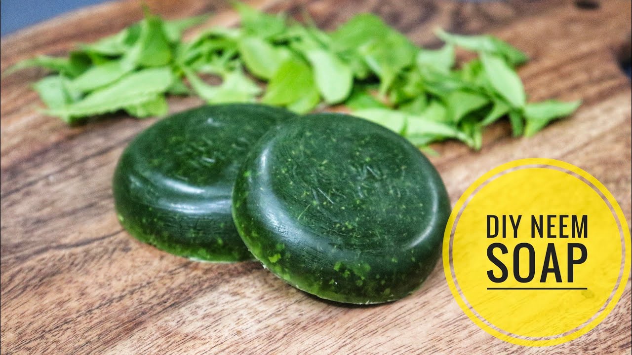 DIY Neem Soap || Get rid of pimple and acne at home || Homemade neem soap