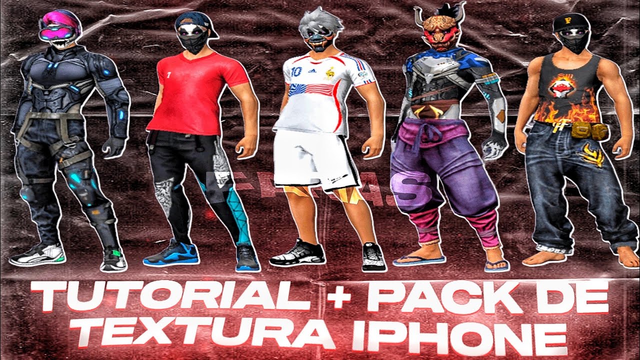 COMO COLOCAR TEXTURA NO IPHONE (TUTORIAL COMPLETO) + PACK DE TEXTURA INSTAPLAYER PARA O FREE FIRE!!