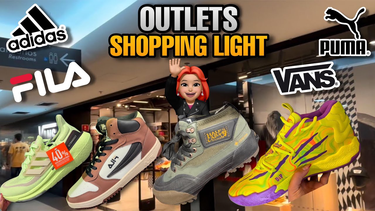 OUTLET SHOPPING LIGHT- PRÉ BLACK FRIDAY!!! ADIDAS, PUMA, VANS E FILA COM DESCONTO!!!!!