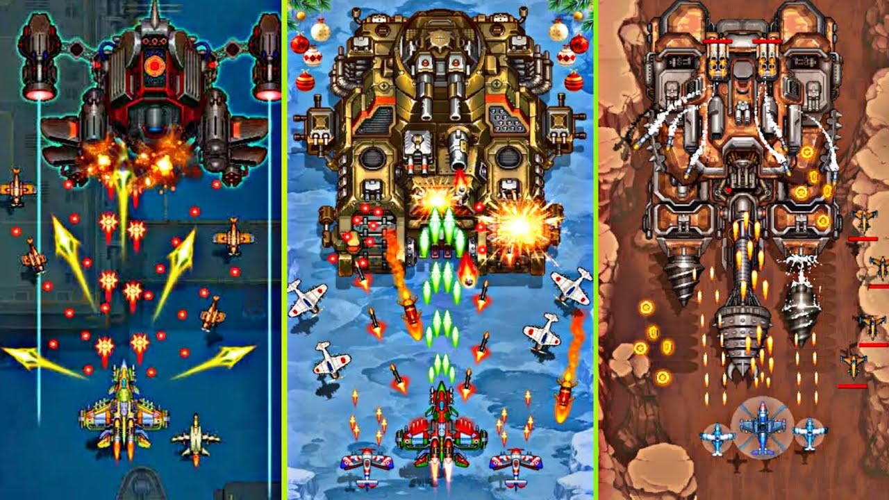 1945 air force: airplane game all bosses gamepaly#3 by falcon studio