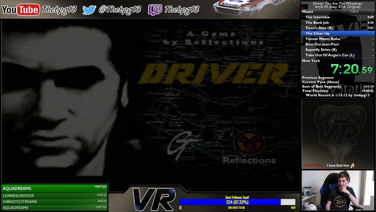 Driver (PS1) - Any% (Console) Speedrun in [1:14:55] [Old PB]