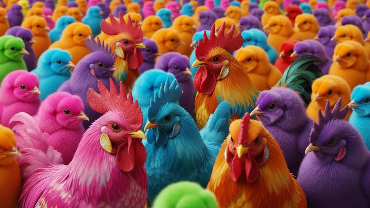 Colorful Baby Chicks Eating & Playing | Cute Farm Animals Compilation |WILDSOUND 2026