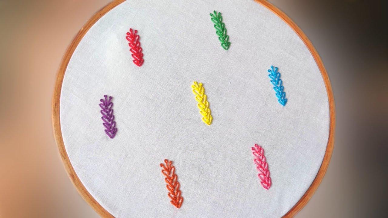 Colourful All Over Simple Embroidery Design for Dress (Hand Embroidery Work)