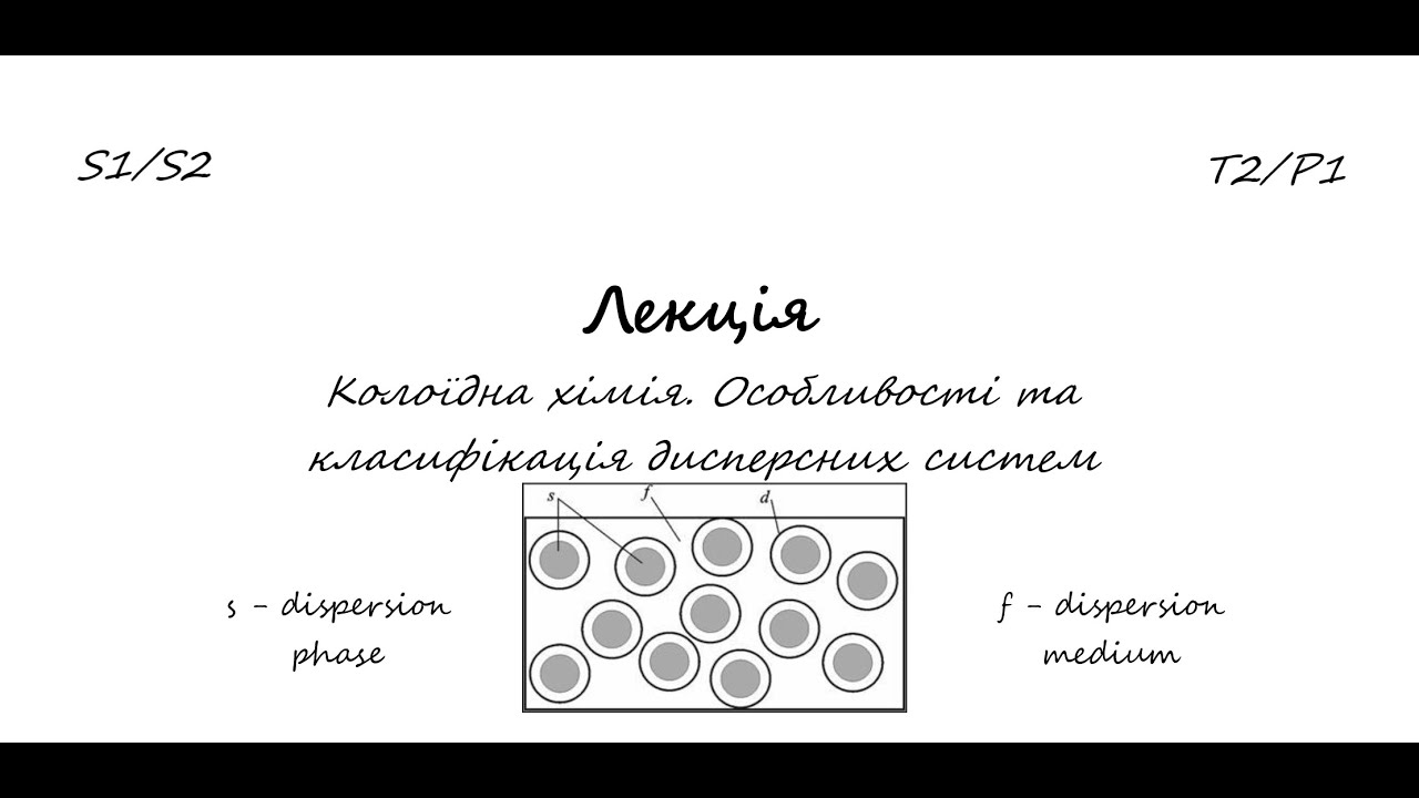 Фізична і колоїдна хімія. Лекція. Колоїдна хімія. Характеристика і класифікація дисперсних систем
