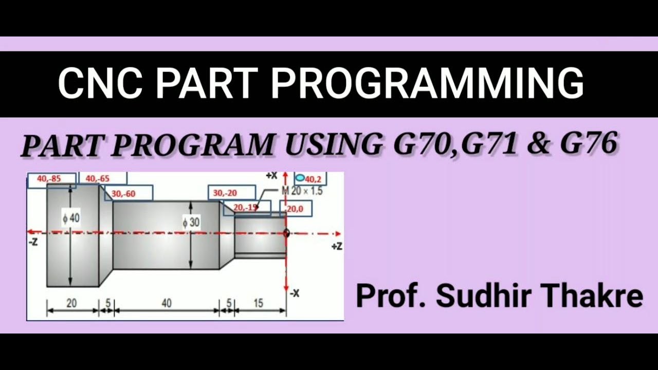 #Write a program to turn the component shown in Fig. using  G70 G71& G76 canned cycle for machining