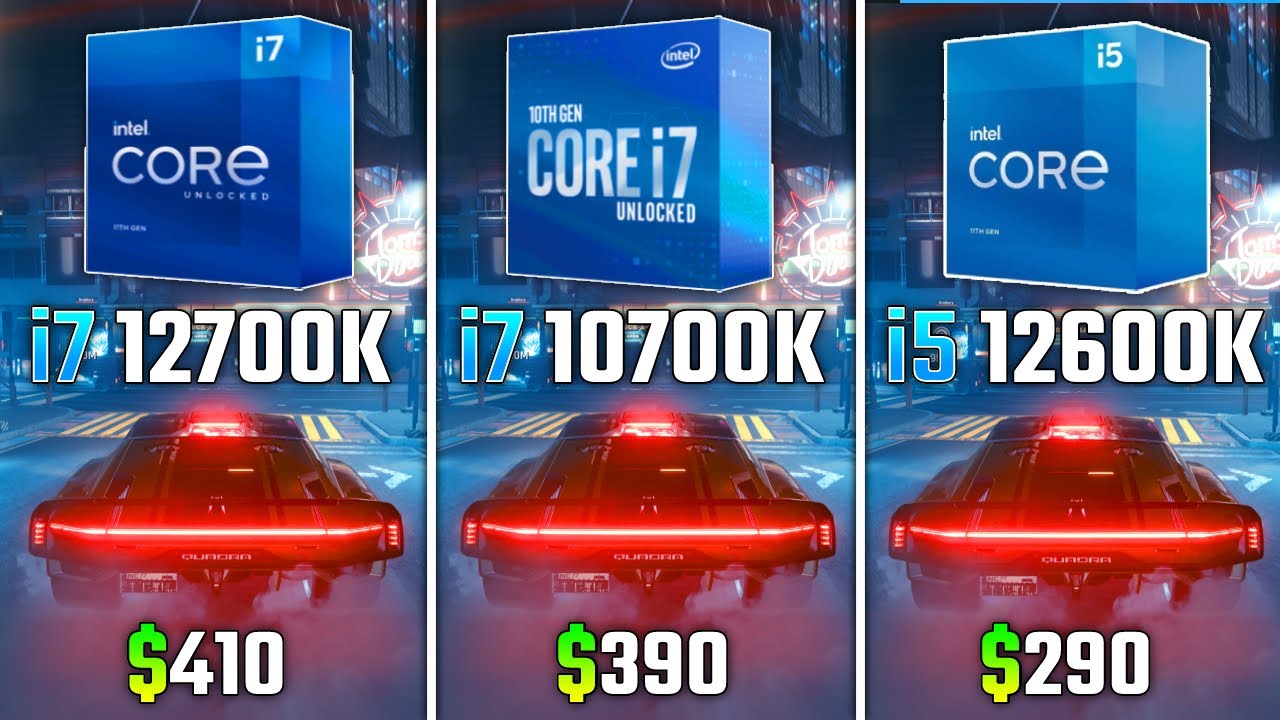 INTEL i7-12700K vs i7-10700K vs i5-12600K | Test in 6 Games