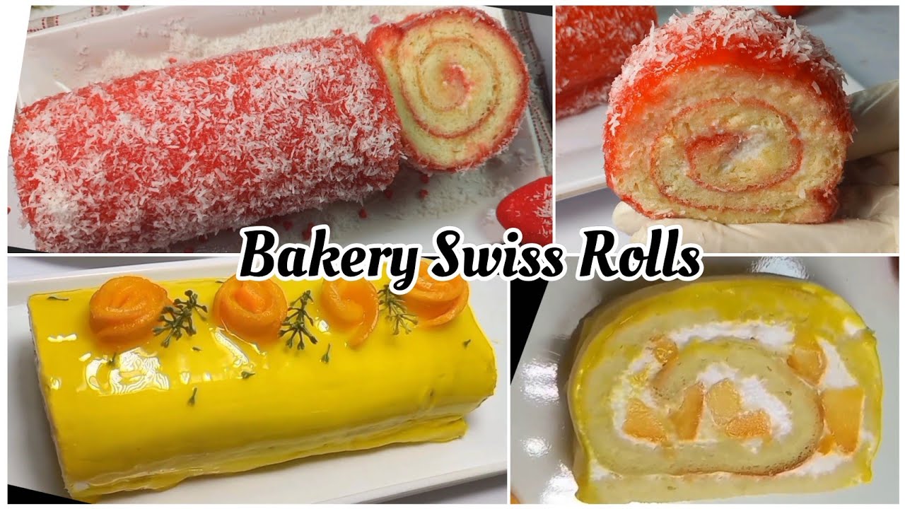 How to make Swiss Roll Cake at Home / Mango Swiss Roll Recipe | Jam Swiss Roll Recipe / Sponge Cake