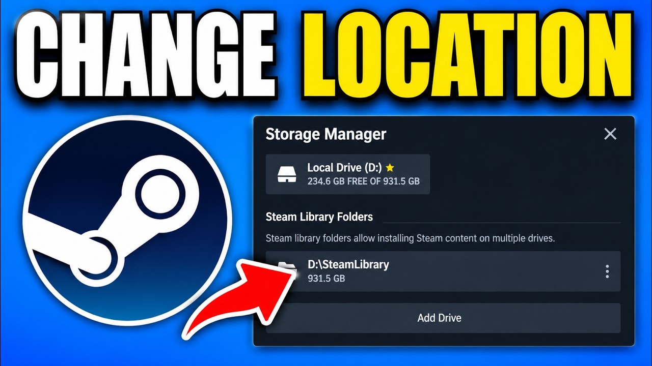 How To Change Steam Location Safely