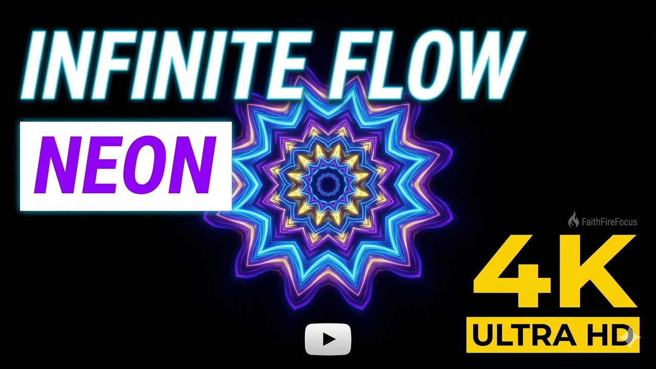 Infinite Neon Kaleidoscope Loop | 4K Ultra HD Electric Abstract Motion Background