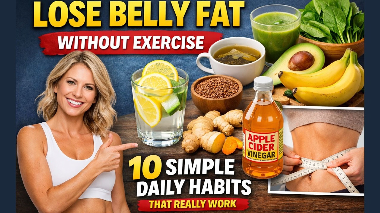 【Lose Belly Fat Without Exercise】10 Simple Daily Habits That Really Work