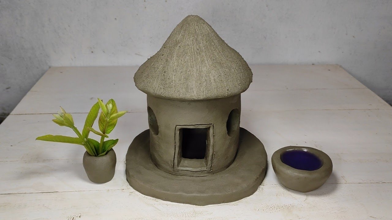 Amazing technique build DIY miniature house | How to make clay house | DIY miniature house