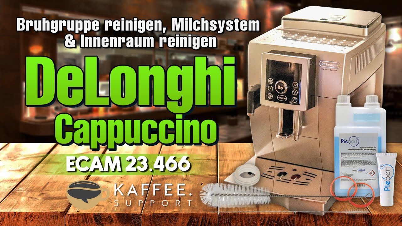 DeLonghi Cappuccino Brühgruppe reinigen, Milchsystem & Innenraum reinigen