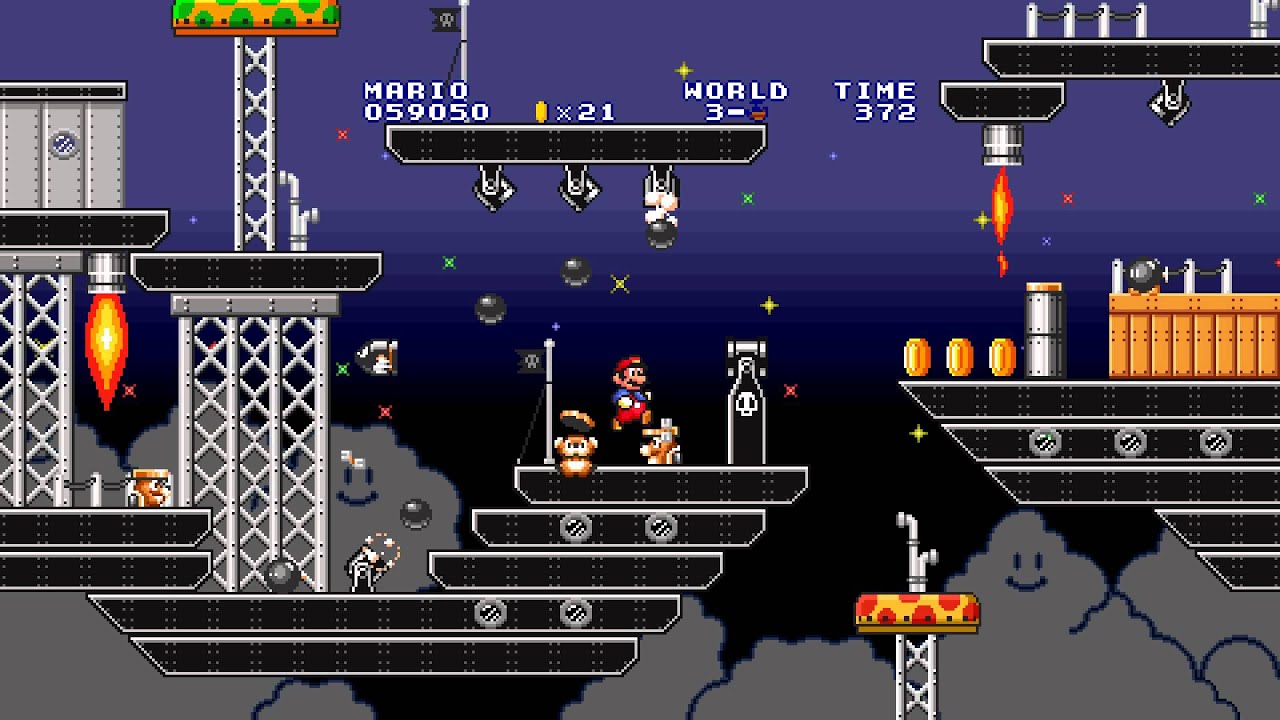 Super Mario Maker - Mario 1 Airship Theme - 16-Bit Remix