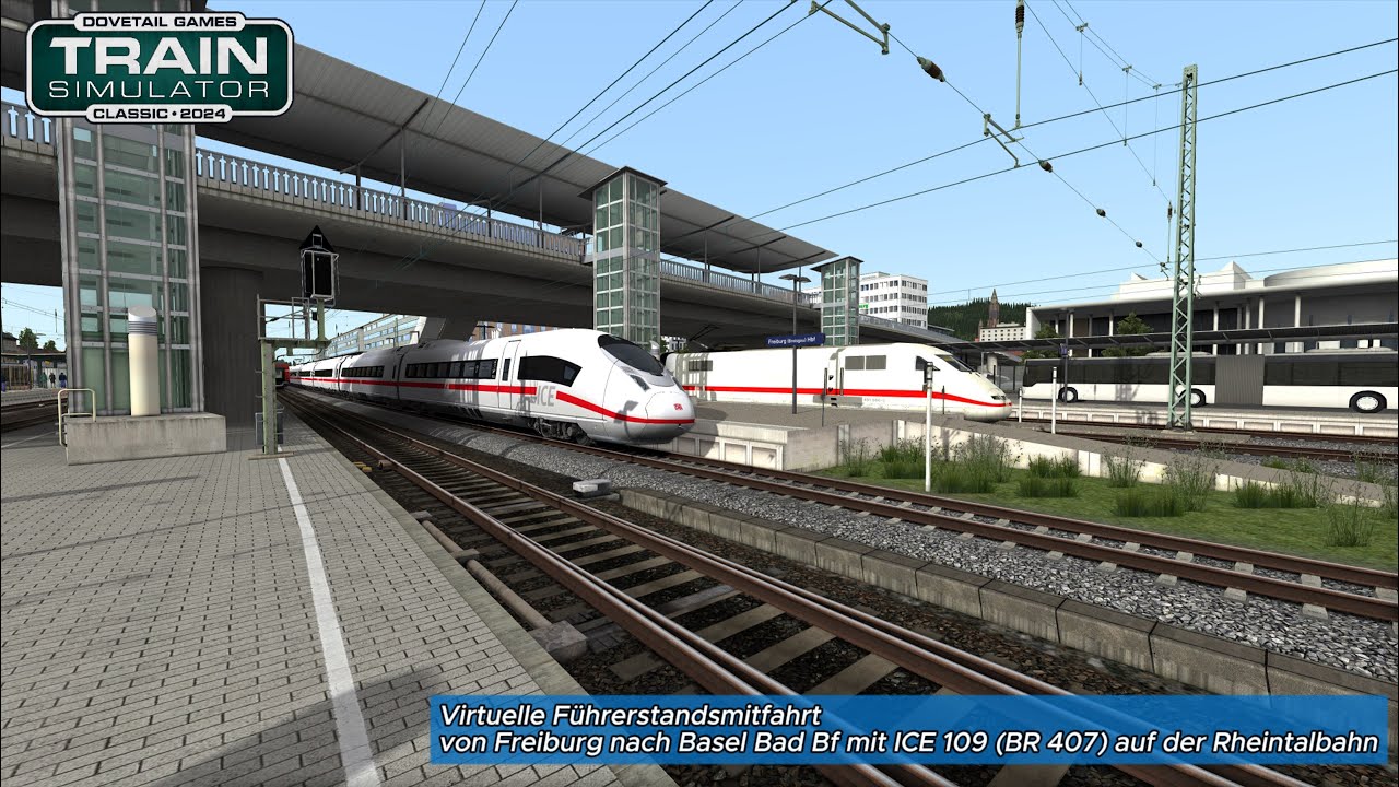 4K | TSC | F&uuml;hrerstandsmitfahrt von Freiburg nach Basel Bad Bf mit ICE 109 (BR 407)